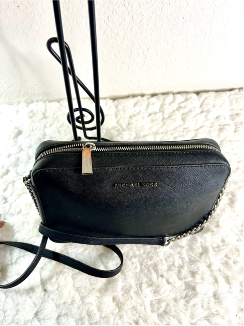 Michael Kors Jet Set Travel Large Black Crossbody Saffiano Leather - Picture 5 of 7